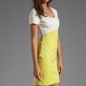 Halston Off-white & Lemonade Casual Dress